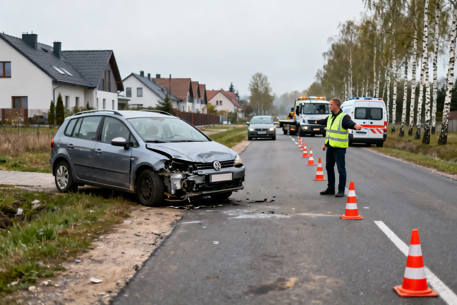 Kolizja na DK10a w Cierpicach — wprowadzono ruch wahadłowy