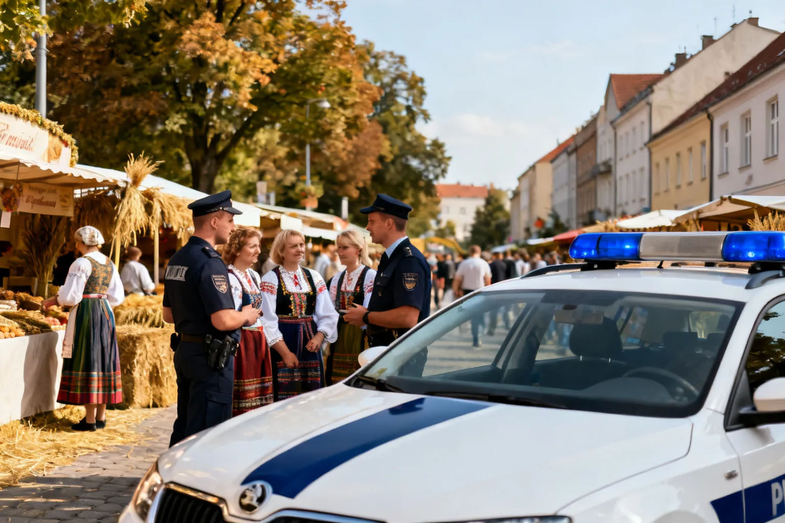 Policja na Dożynkach w Brzozie — spotkania, pokazy i działania profilaktyczne