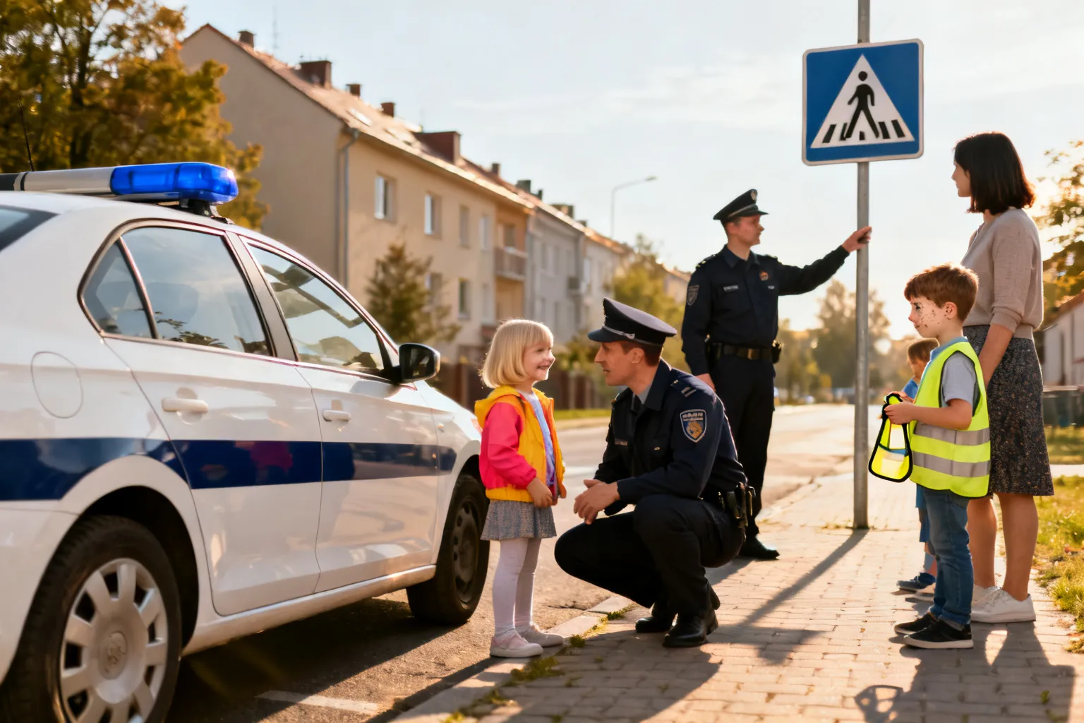 Policjanci rozmawiali z przedszkolakami o bezpieczeństwie w drodze